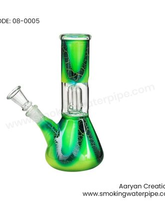 8 Inch CRACKLE PERCOLATOR GREEN water pipe 14mm