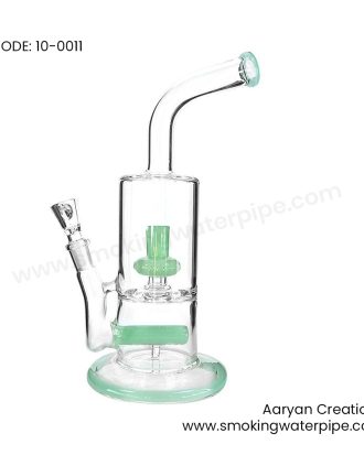 10 green double perc water pipe 14mm