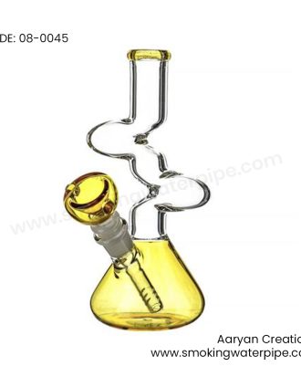 8 INCH Color Beaker Base Zong Water Pipe yellow 19 MM