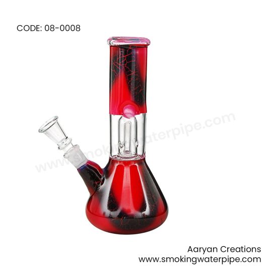 8 Inch CRACKLE PERCOLATOR RED water pipe 14mm